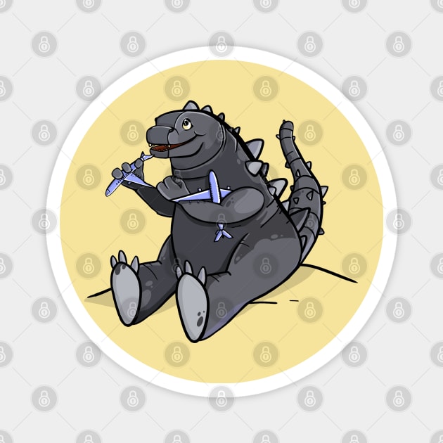 Godzilla cartoon Magnet by ModManner